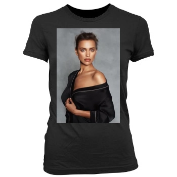 Irina Shayk Women's Junior Cut Crewneck T-Shirt