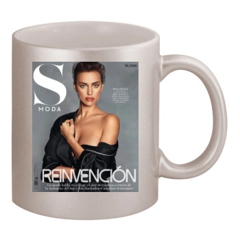 Irina Shayk 11oz Metallic Silver Mug