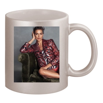 Irina Shayk 11oz Metallic Silver Mug