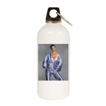 Irina Shayk White Water Bottle With Carabiner