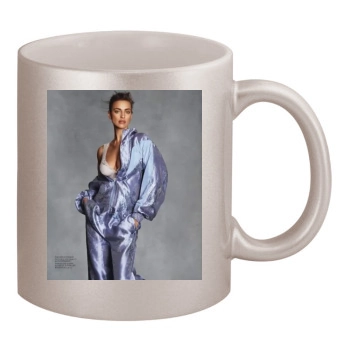 Irina Shayk 11oz Metallic Silver Mug