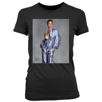 Irina Shayk Women's Junior Cut Crewneck T-Shirt