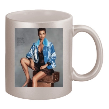 Irina Shayk 11oz Metallic Silver Mug