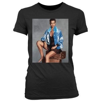 Irina Shayk Women's Junior Cut Crewneck T-Shirt