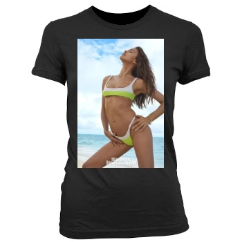 Irina Shayk Women's Junior Cut Crewneck T-Shirt