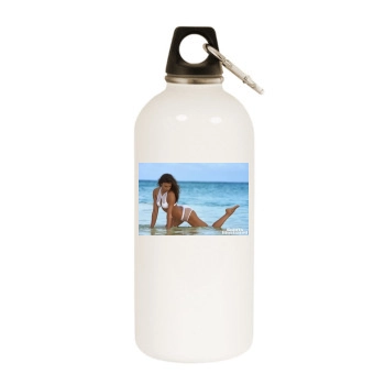 Irina Shayk White Water Bottle With Carabiner