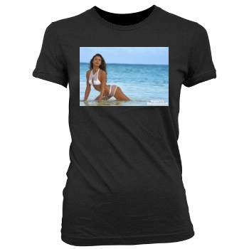 Irina Shayk Women's Junior Cut Crewneck T-Shirt