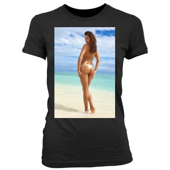 Irina Shayk Women's Junior Cut Crewneck T-Shirt