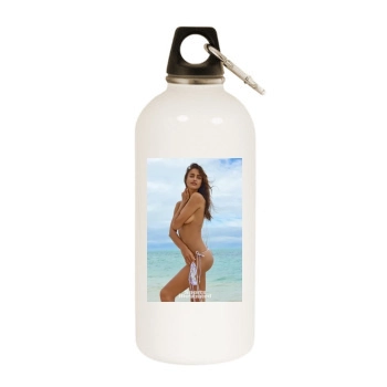 Irina Shayk White Water Bottle With Carabiner