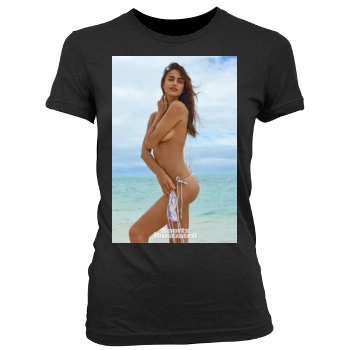 Irina Shayk Women's Junior Cut Crewneck T-Shirt