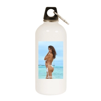 Irina Shayk White Water Bottle With Carabiner