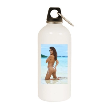 Irina Shayk White Water Bottle With Carabiner