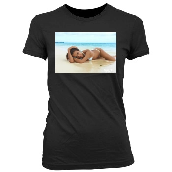 Irina Shayk Women's Junior Cut Crewneck T-Shirt