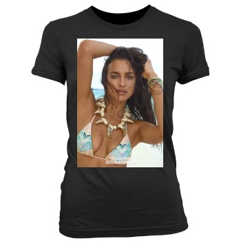 Irina Shayk Women's Junior Cut Crewneck T-Shirt