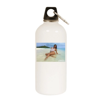 Irina Shayk White Water Bottle With Carabiner