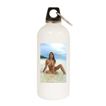 Irina Shayk White Water Bottle With Carabiner