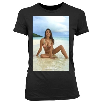 Irina Shayk Women's Junior Cut Crewneck T-Shirt