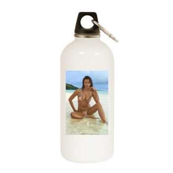 Irina Shayk White Water Bottle With Carabiner