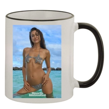 Irina Shayk 11oz Colored Rim & Handle Mug