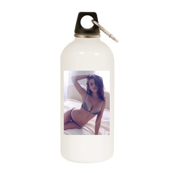 Irina Shayk White Water Bottle With Carabiner