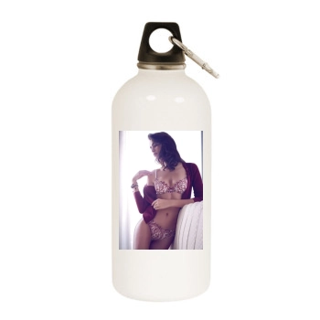 Irina Shayk White Water Bottle With Carabiner