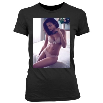 Irina Shayk Women's Junior Cut Crewneck T-Shirt