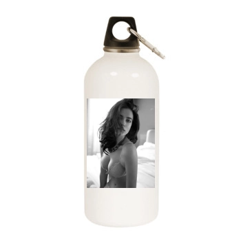 Irina Shayk White Water Bottle With Carabiner