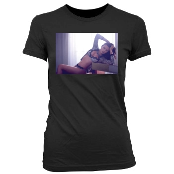 Irina Shayk Women's Junior Cut Crewneck T-Shirt