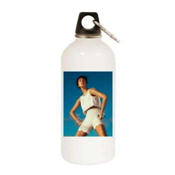 Irina Shayk White Water Bottle With Carabiner