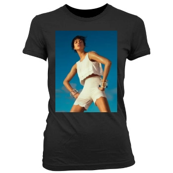 Irina Shayk Women's Junior Cut Crewneck T-Shirt