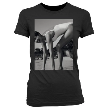 Irina Shayk Women's Junior Cut Crewneck T-Shirt