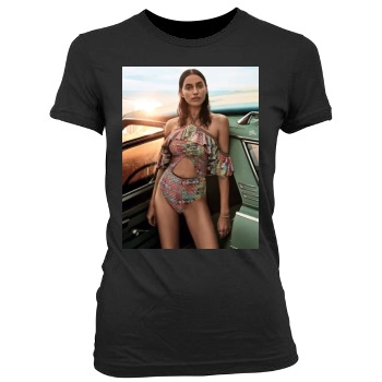 Irina Shayk Women's Junior Cut Crewneck T-Shirt