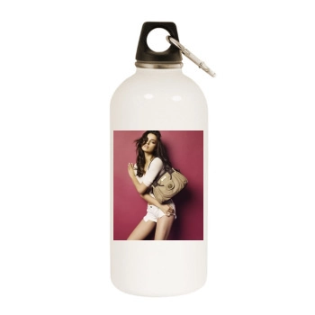 Irina Shayk White Water Bottle With Carabiner