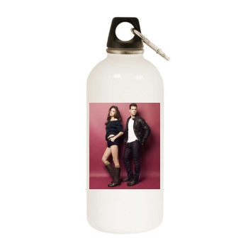 Irina Shayk White Water Bottle With Carabiner