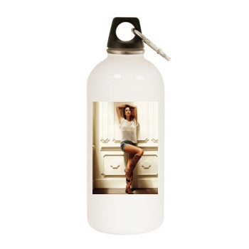 Irina Shayk White Water Bottle With Carabiner