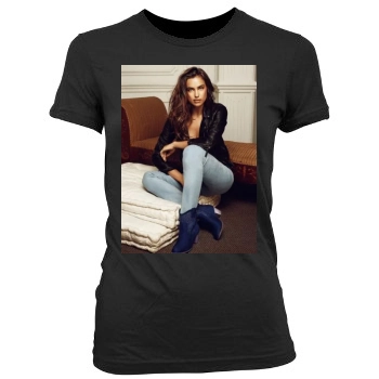 Irina Shayk Women's Junior Cut Crewneck T-Shirt