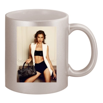 Irina Shayk 11oz Metallic Silver Mug