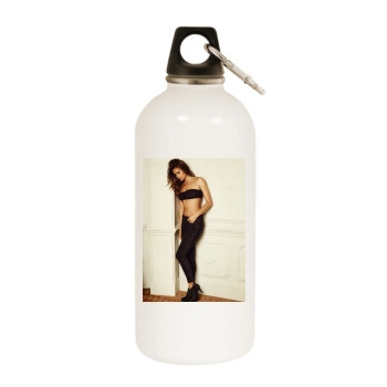 Irina Shayk White Water Bottle With Carabiner