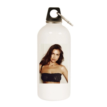 Irina Shayk White Water Bottle With Carabiner