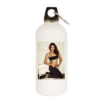 Irina Shayk White Water Bottle With Carabiner