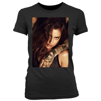 Irina Shayk Women's Junior Cut Crewneck T-Shirt