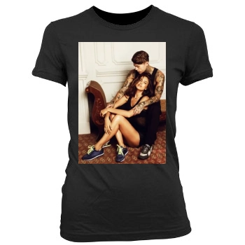 Irina Shayk Women's Junior Cut Crewneck T-Shirt