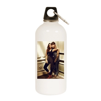 Irina Shayk White Water Bottle With Carabiner