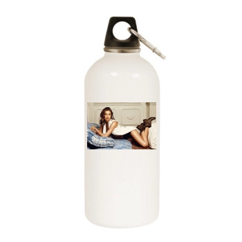 Irina Shayk White Water Bottle With Carabiner