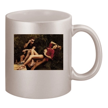 Irina Shayk 11oz Metallic Silver Mug