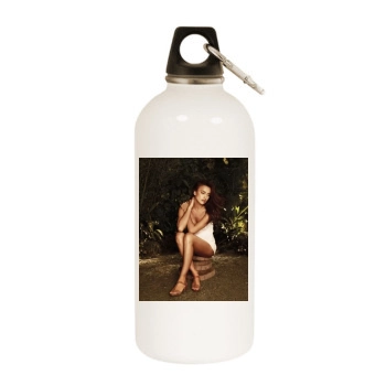 Irina Shayk White Water Bottle With Carabiner