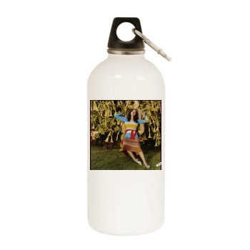 Irina Shayk White Water Bottle With Carabiner