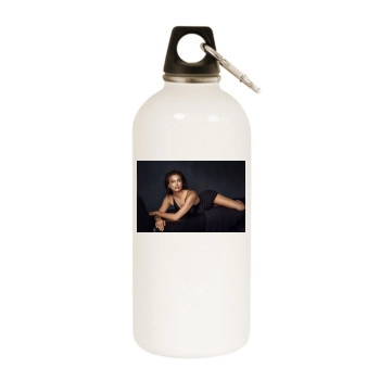 Irina Shayk White Water Bottle With Carabiner