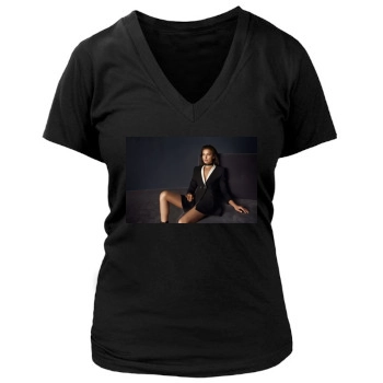 Irina Shayk Women's Deep V-Neck TShirt