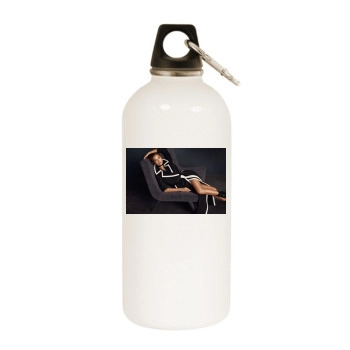 Irina Shayk White Water Bottle With Carabiner